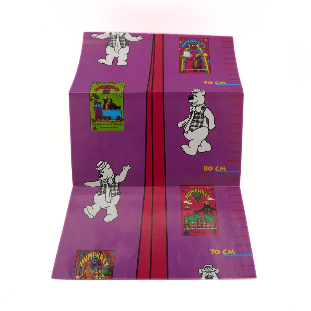 Measuring chart featuring Humphrey Bear from 1994