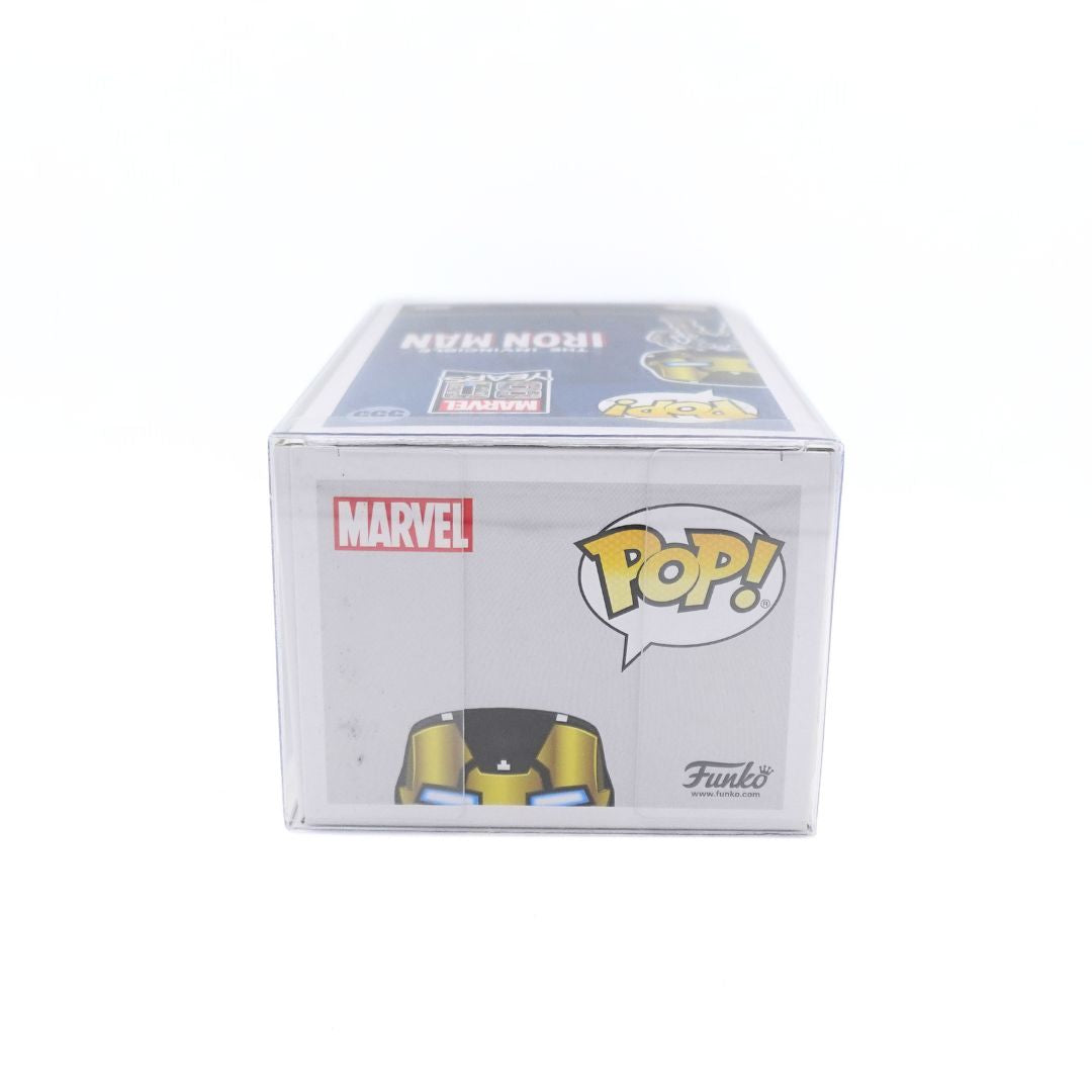 Top down phot of the Iron Man 555 Funko Pop box