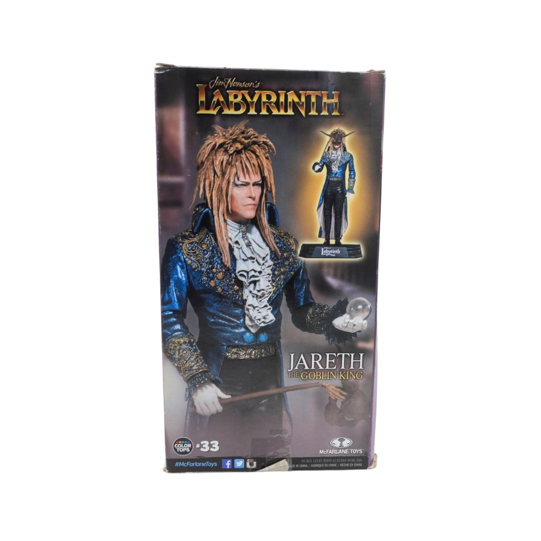Action figure packaging of Jareth the Goblin King from Labyrinth on a white background