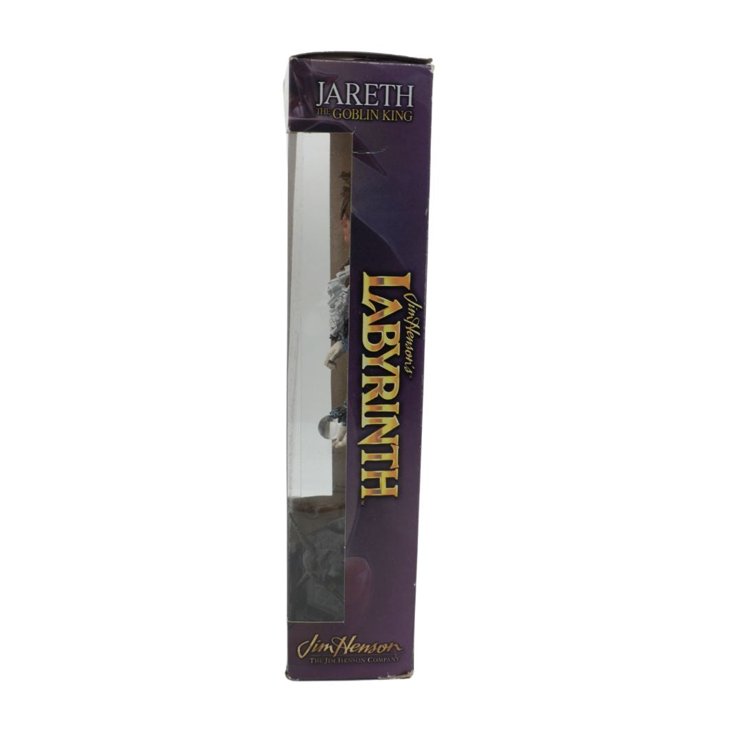 Labyrinth toy figure packaging with Jareth the Goblin King branding on a white background