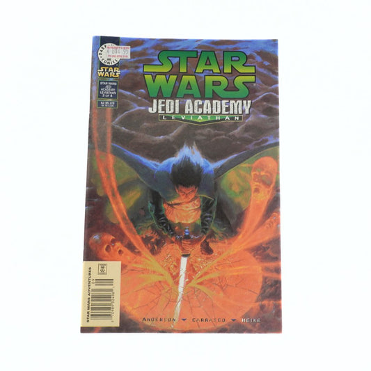 Comic book cover of 'Star Wars Jedi Academy' featuring a character with a lightsaber.