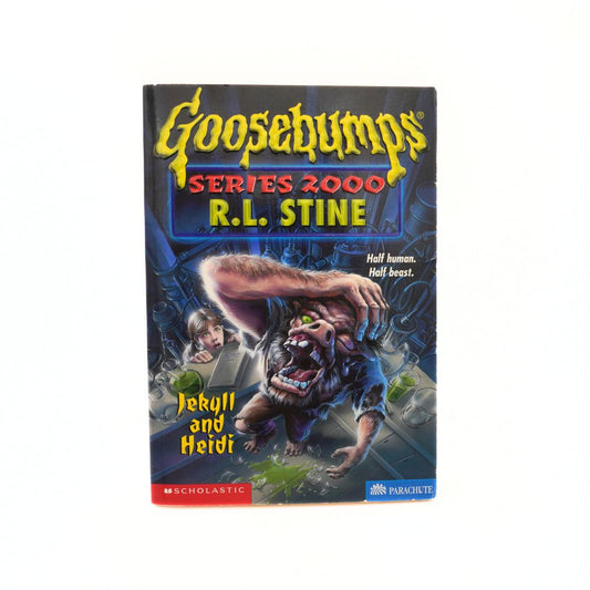 Front cover of the 1999 Goosebumps Series 2000 book Jekyll and Heidi by R.L. Stine