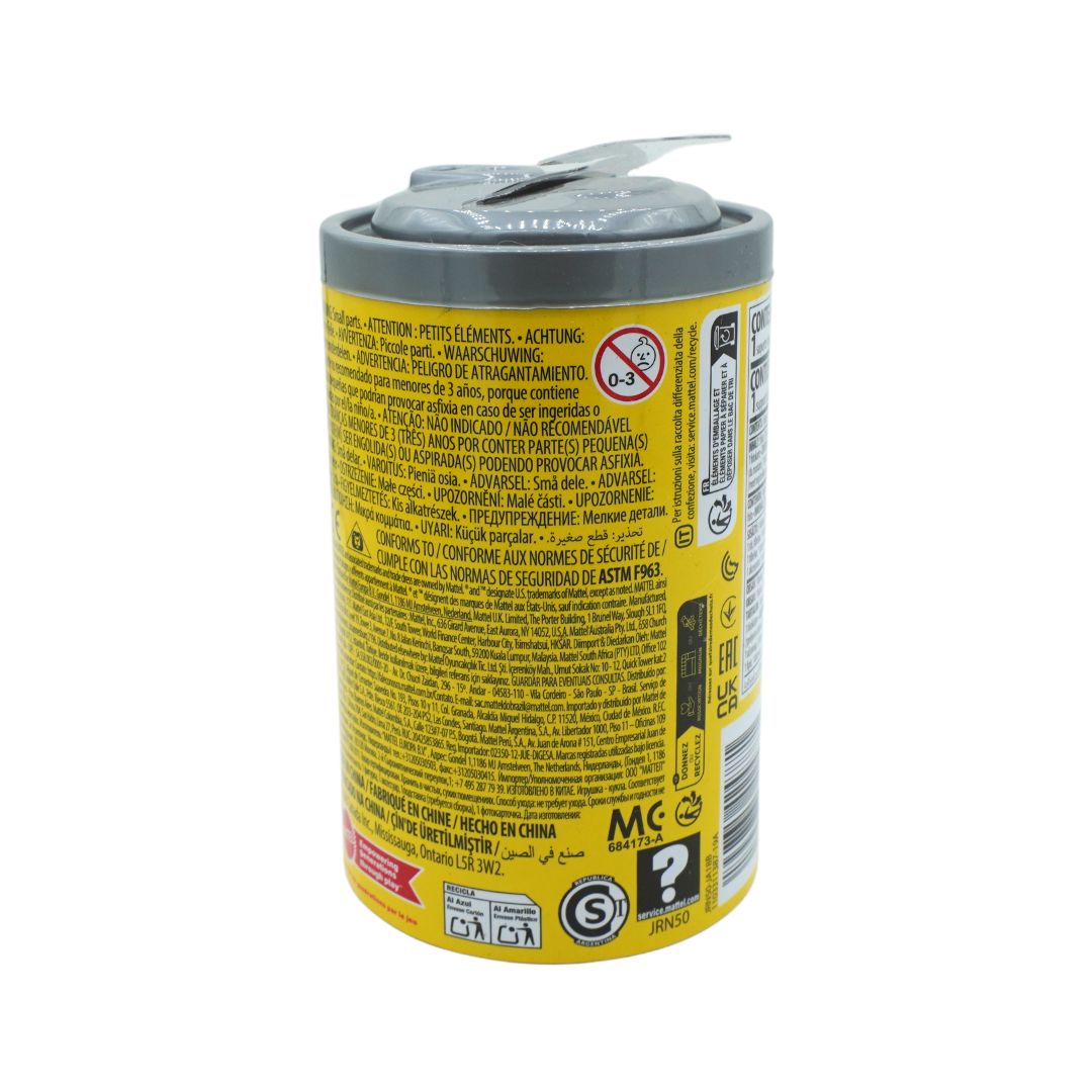 Packaging designed to look like a drink can, reading For The Fans KPop Demon Hunters, with a yellow colour palette.