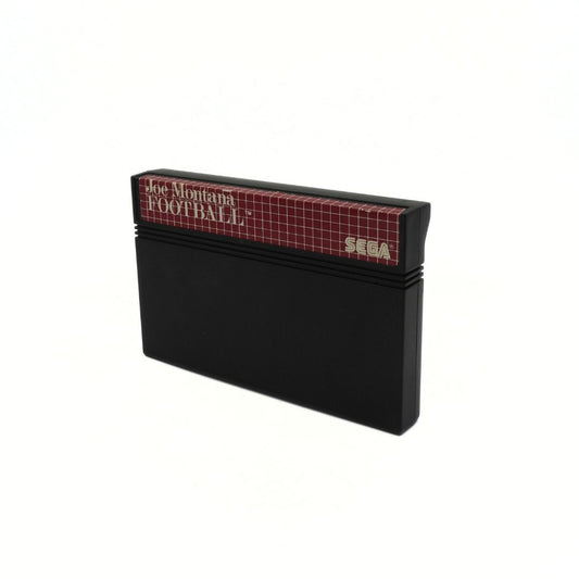 Sega game cartridge for 'Joe Montana Football' on a white background
