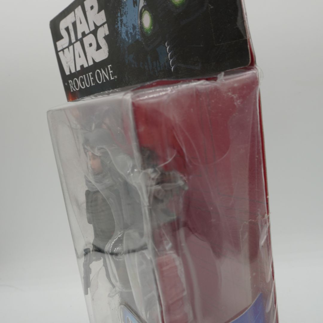 Star Wars Rogue One action figure in packaging with visible branding.