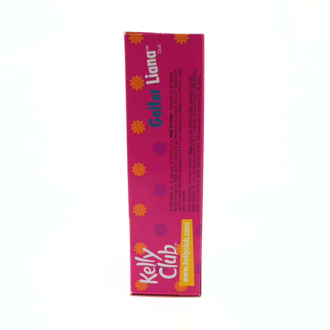Pink box with floral designs and text on a white background