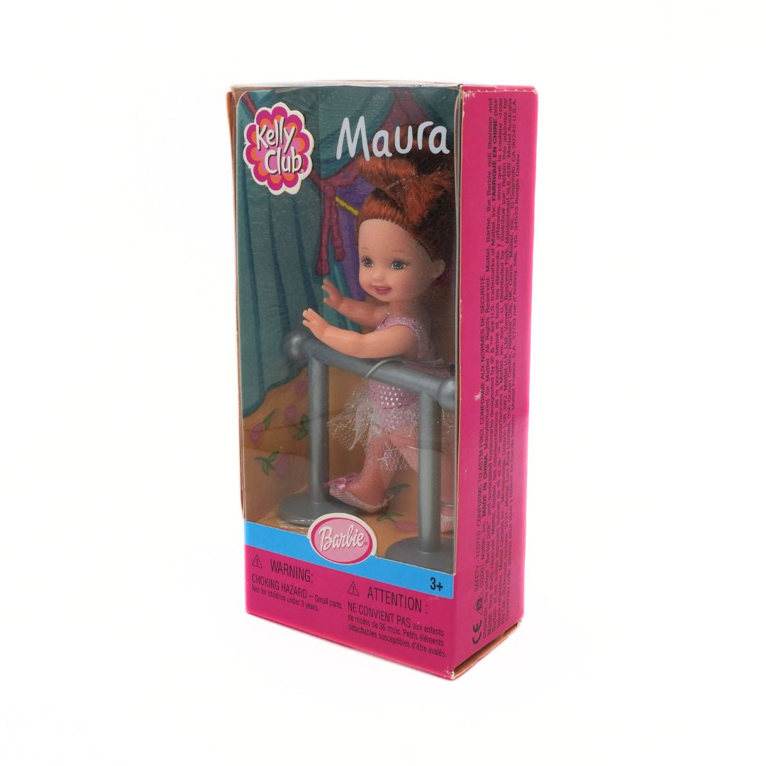 Boxed Kelly Club doll named Maura with pink and blue design