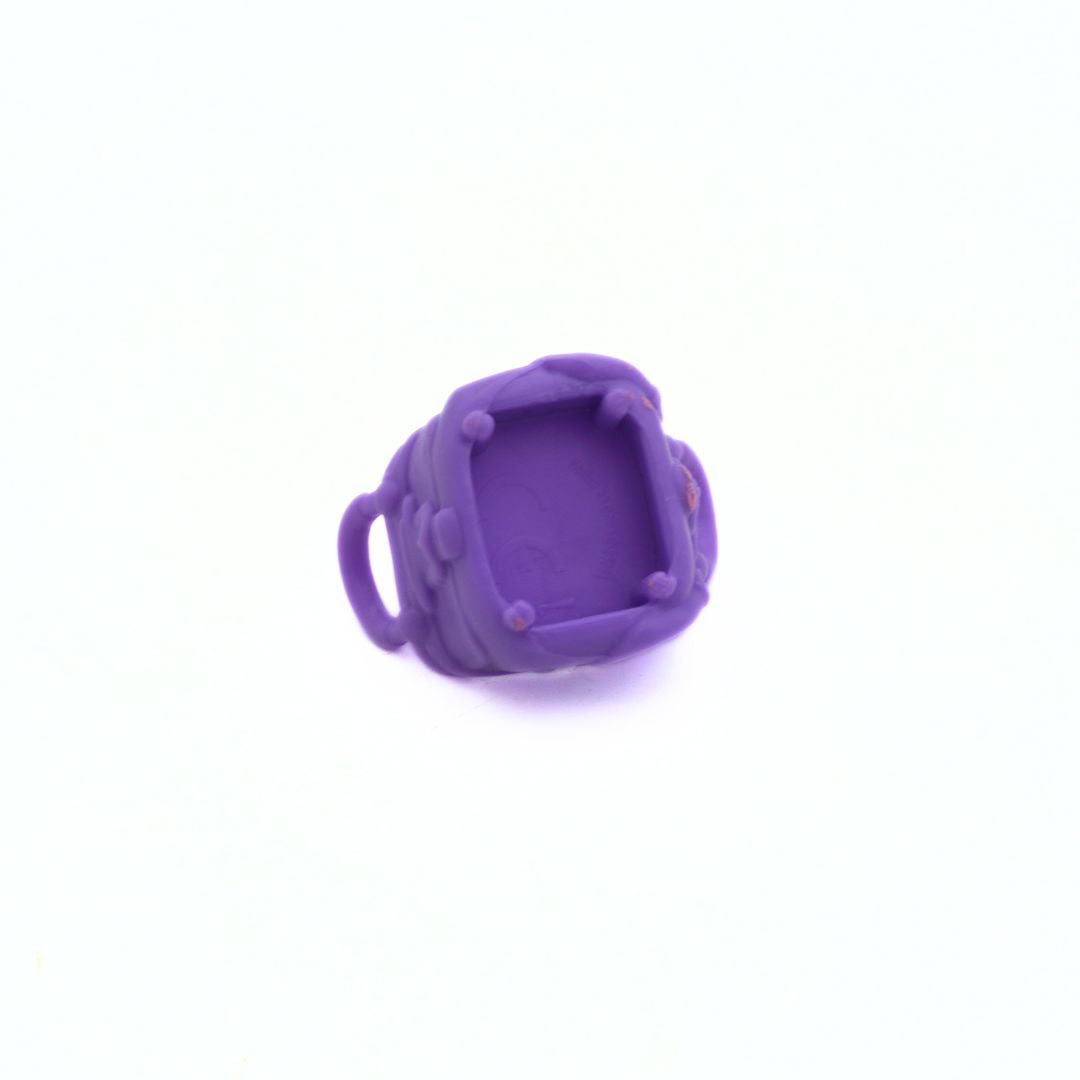 Purple rubber basket on a white background