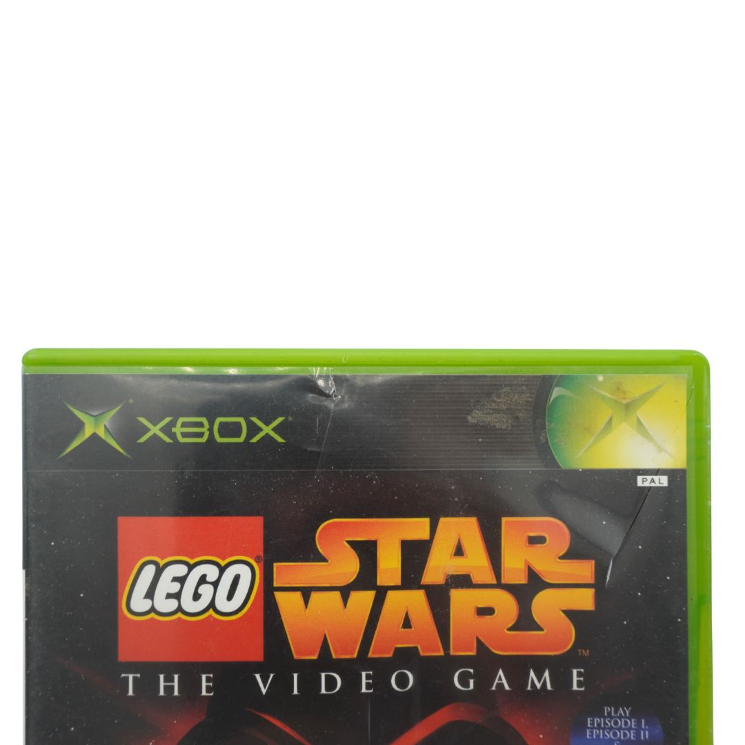 Xbox game case for 'LEGO Star Wars: The Video Game' on a white background