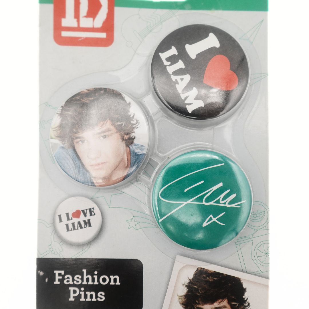 Set of three collector pins released in 2012  featuring 1 Direction singer Liam Payne