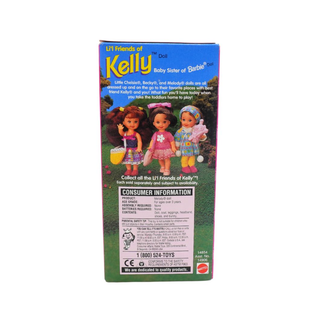 Back of a Lil Friends of Kelly box on a white background