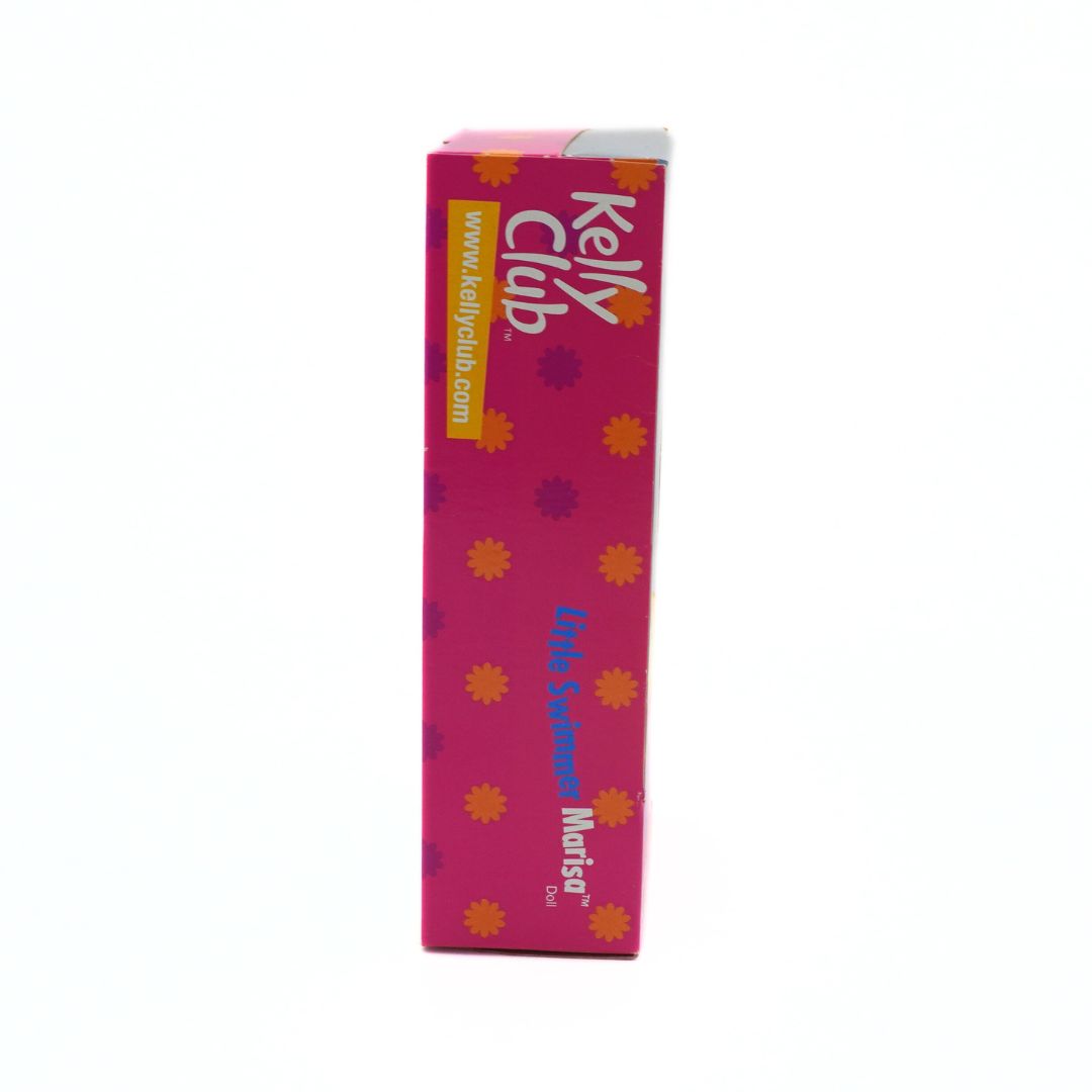 Pink box with colorful designs and 'Kelly Club' branding on a white background