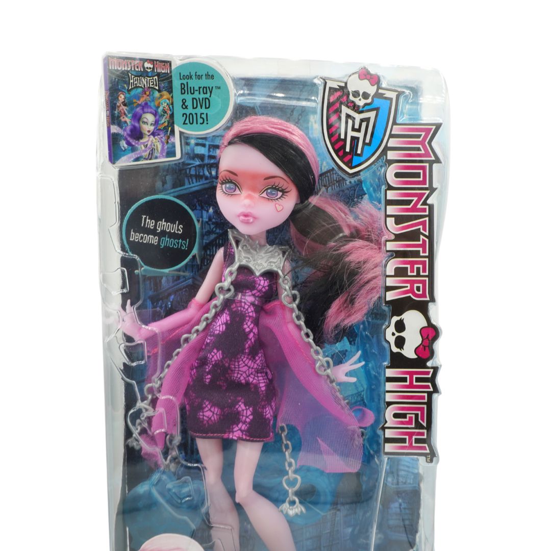 Monster High doll in packaging with branding and product details.