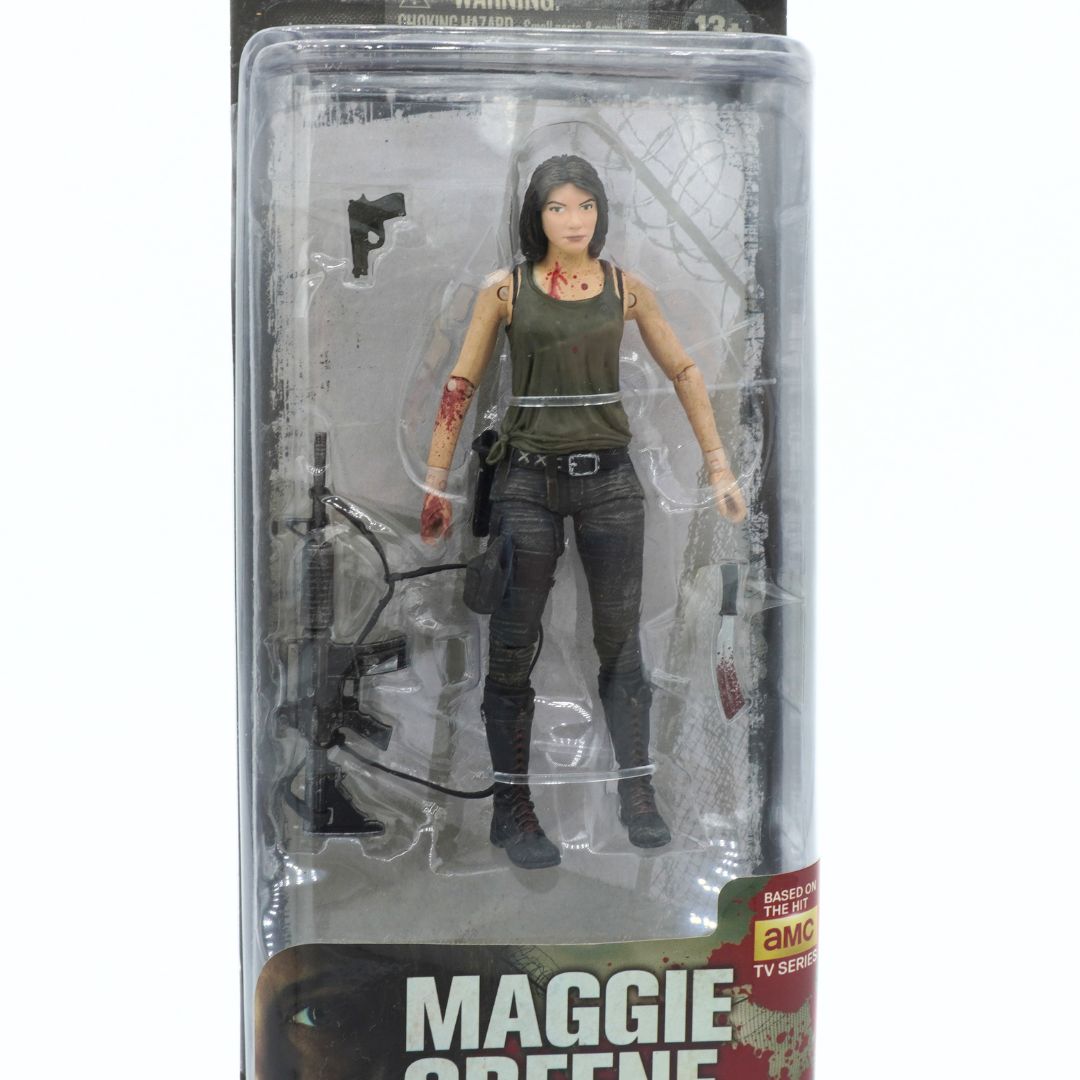 Action figure of Maggie Greene from 'The Walking Dead' in packaging