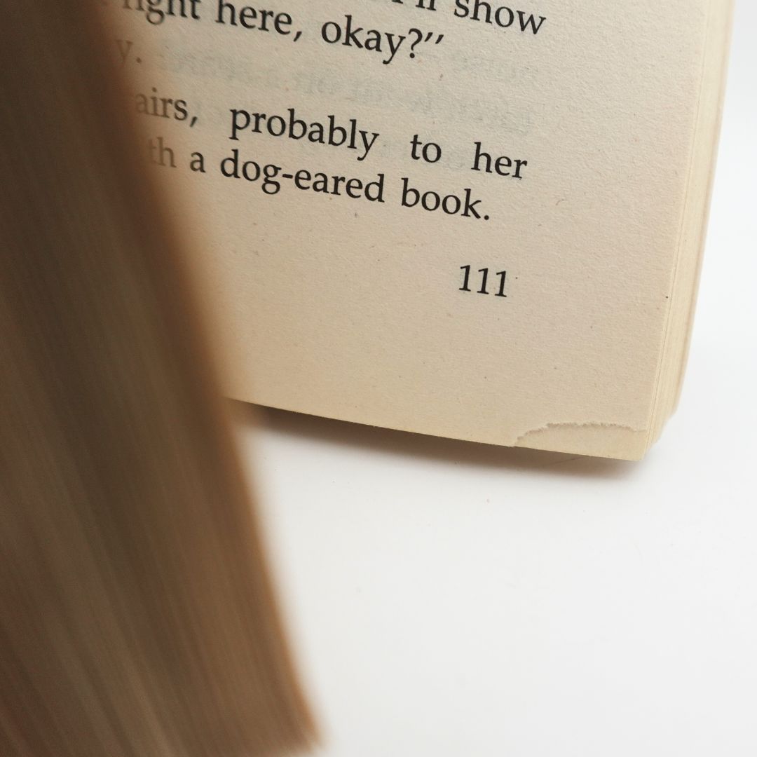 Small tear to page 111 on the 1989 Mallory and the Mystery Diary Baby-Sitters Club book