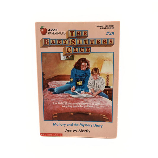 Front on photo of the 1989 #29 Baby-Sitters Club book Mallory and the Mystery Diary