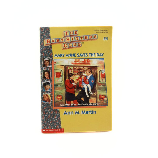 Front cover of the 1995 Babysitters Club paperback book Mary Anne Saves the Day