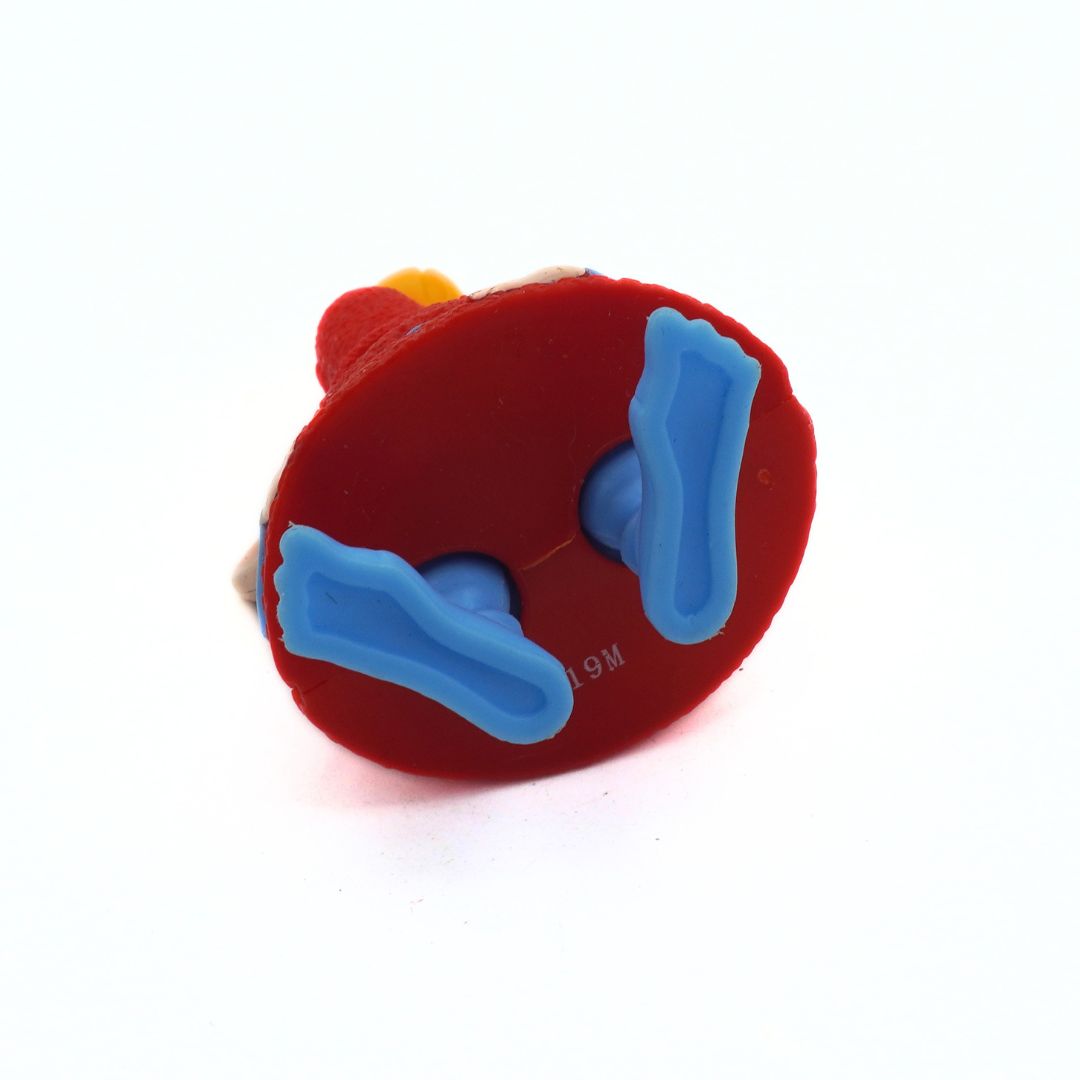 Red and blue object with a white background