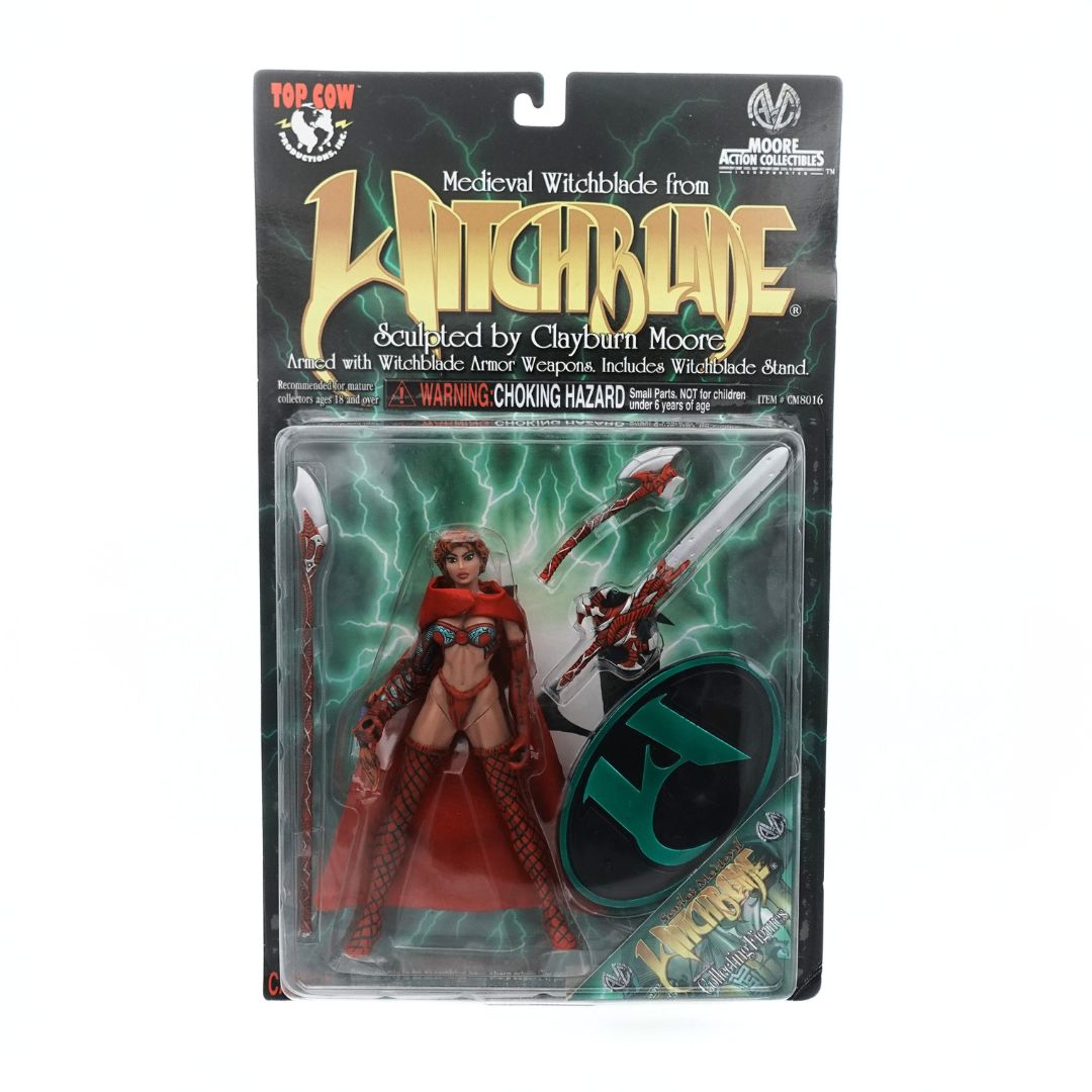 Front on photo of the Medieval Witchblade Scarlet figurine, sculpted by Clayburn Moore