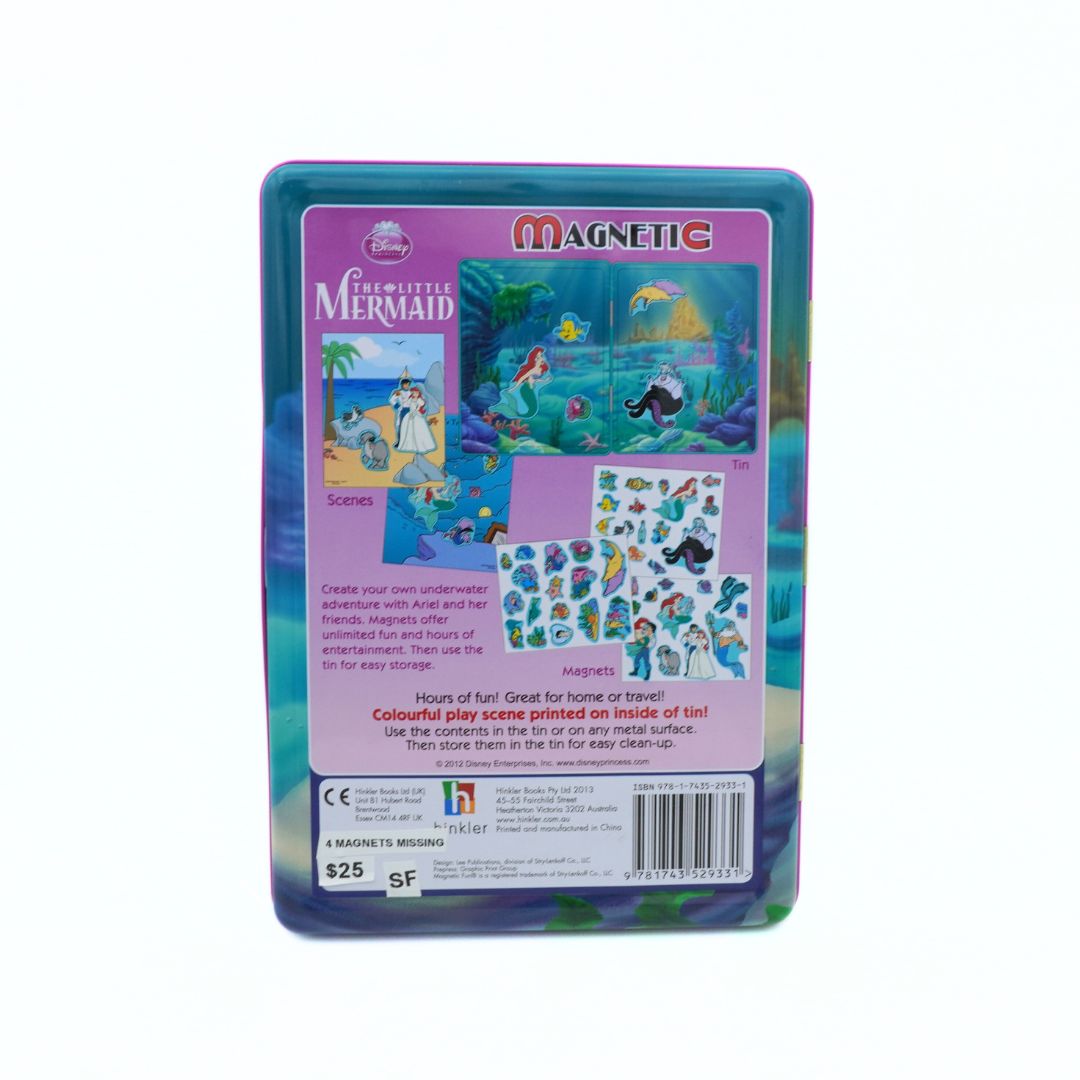Disney Little Mermaid magnetic play set packaging with colorful graphics on a white background