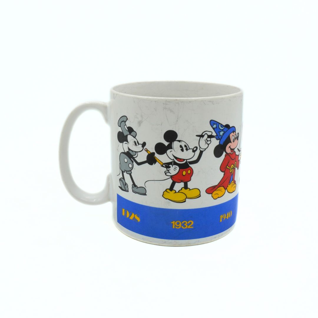 Mug with vintage Mickey Mouse design on a white background