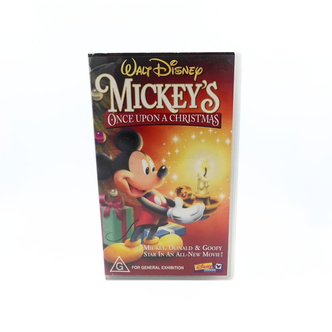 Front on image of the Disney Mickey's Once Upon a Christmas clamshell case