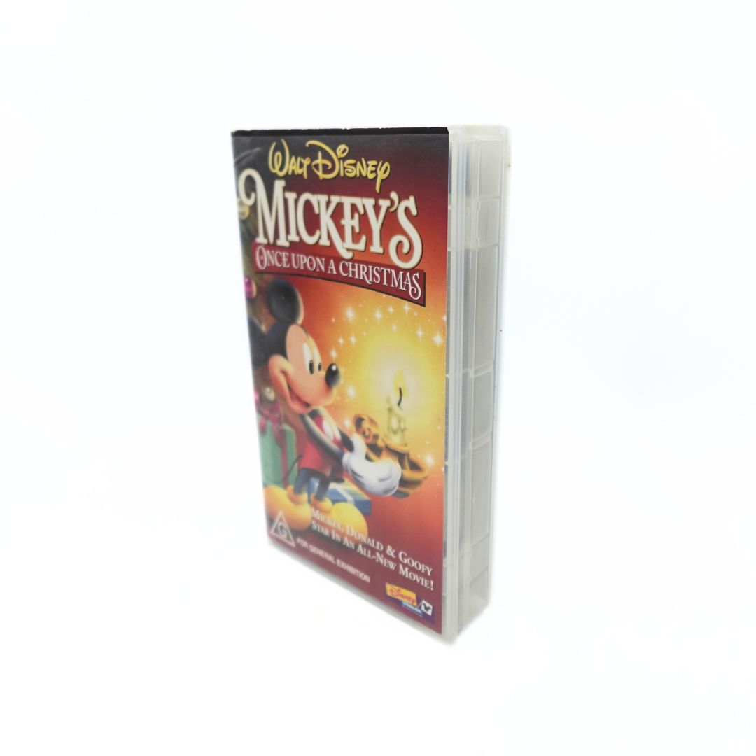 VHS tape of the Walt Disney Mickey's Once Upon a Christmas movie