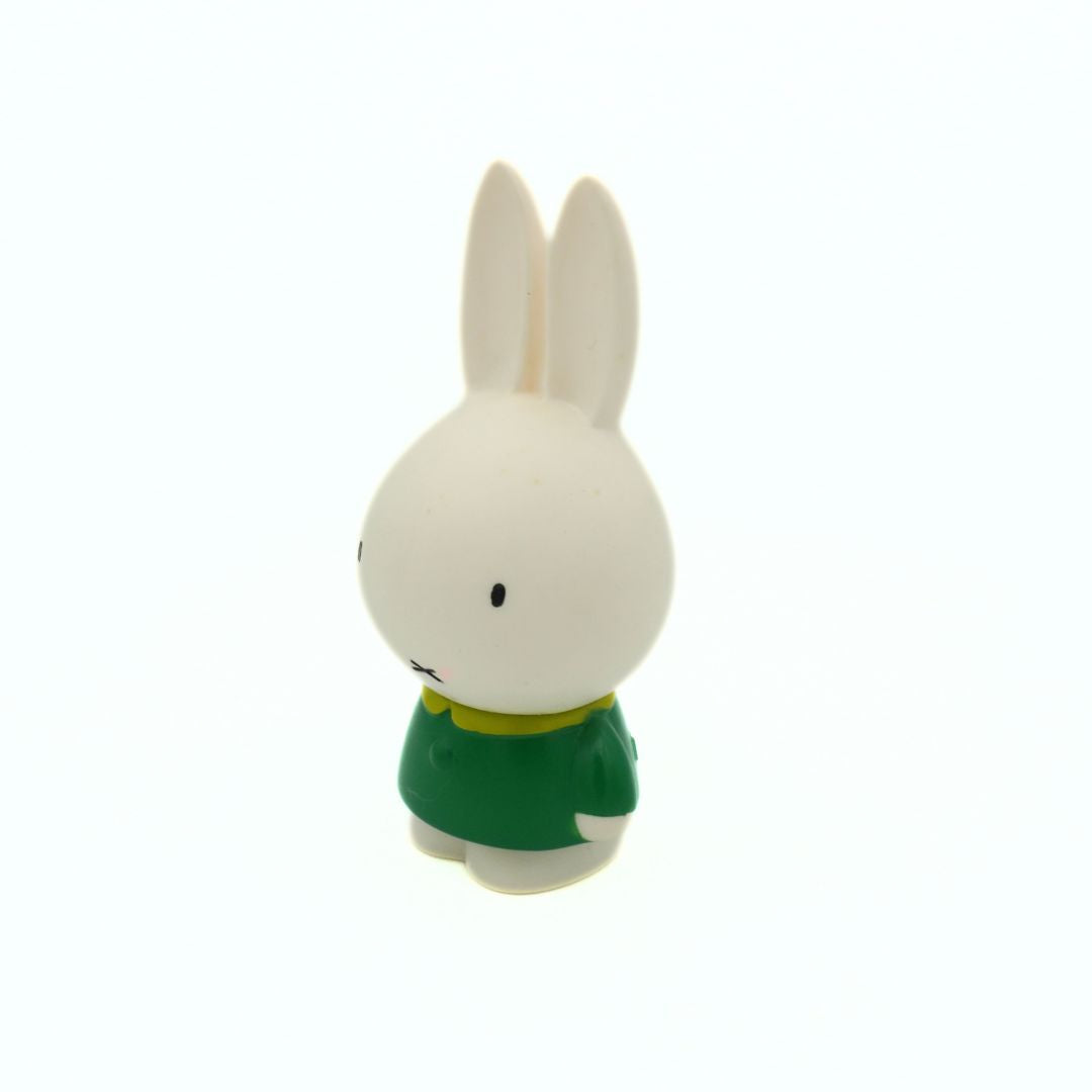 A promotional Asahi Bank Miffy Piggy Bank with a green shirt