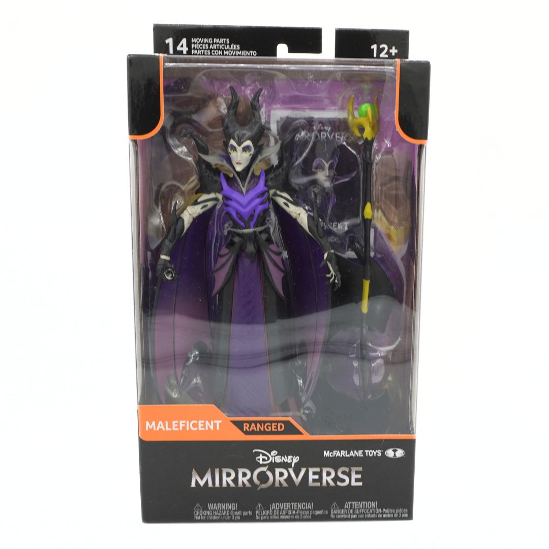 Disney Mirrorverse Maleficent action figure packaging on a white background