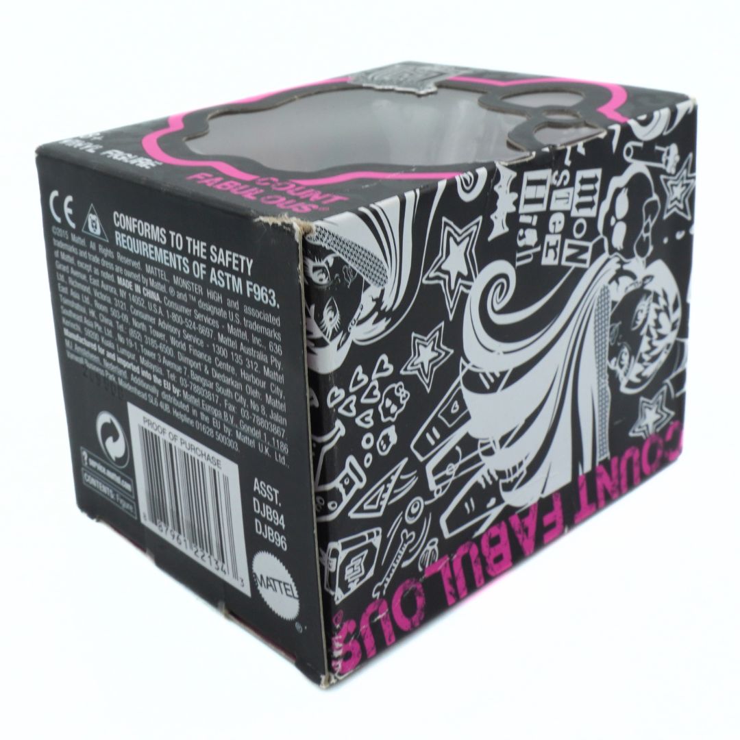 Black, white and pink box with Monster High branding