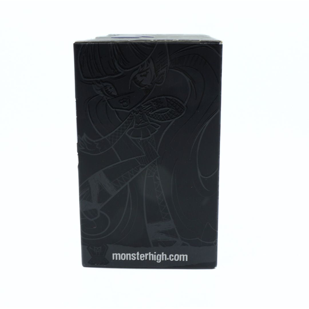 Black packaging box with Monster High branding on a white background