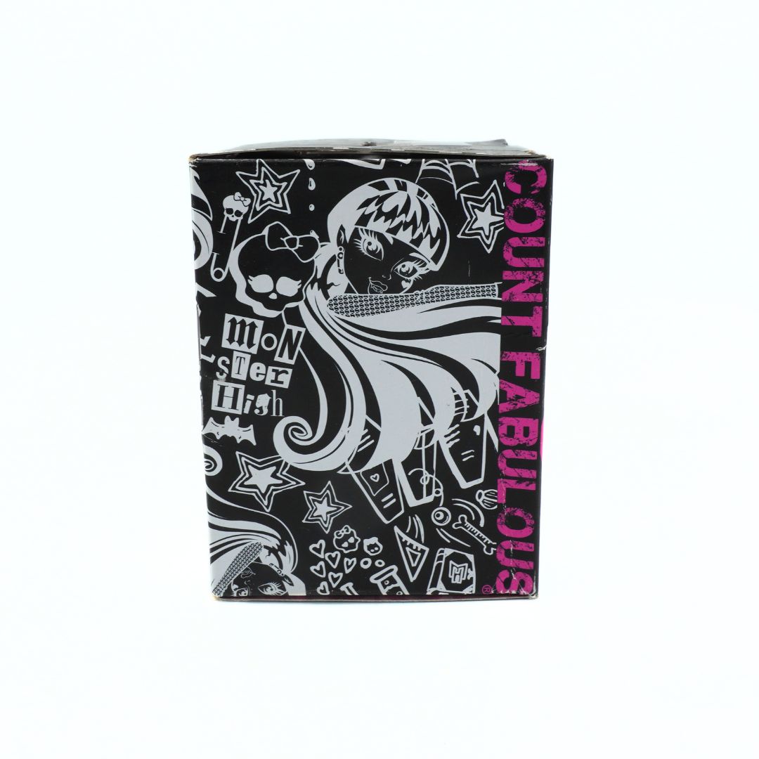 Black, white and pink box with Monster High branding