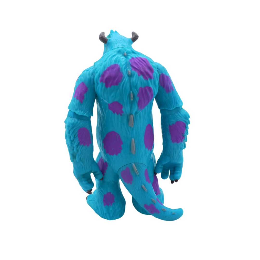 Blue and purple monster costume on a white background