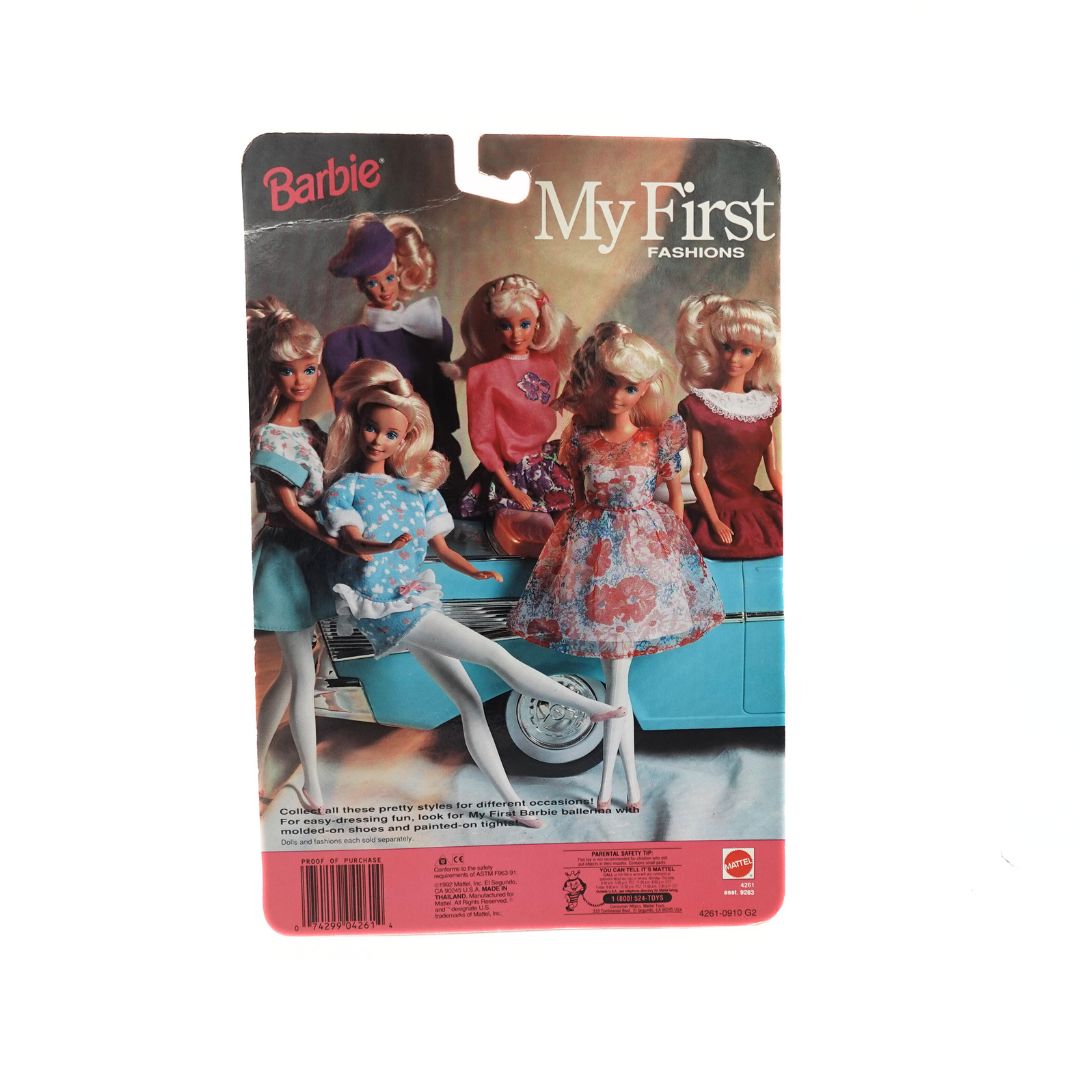 Cardback for the 1991 My First Fashions accessory pack, number 4261