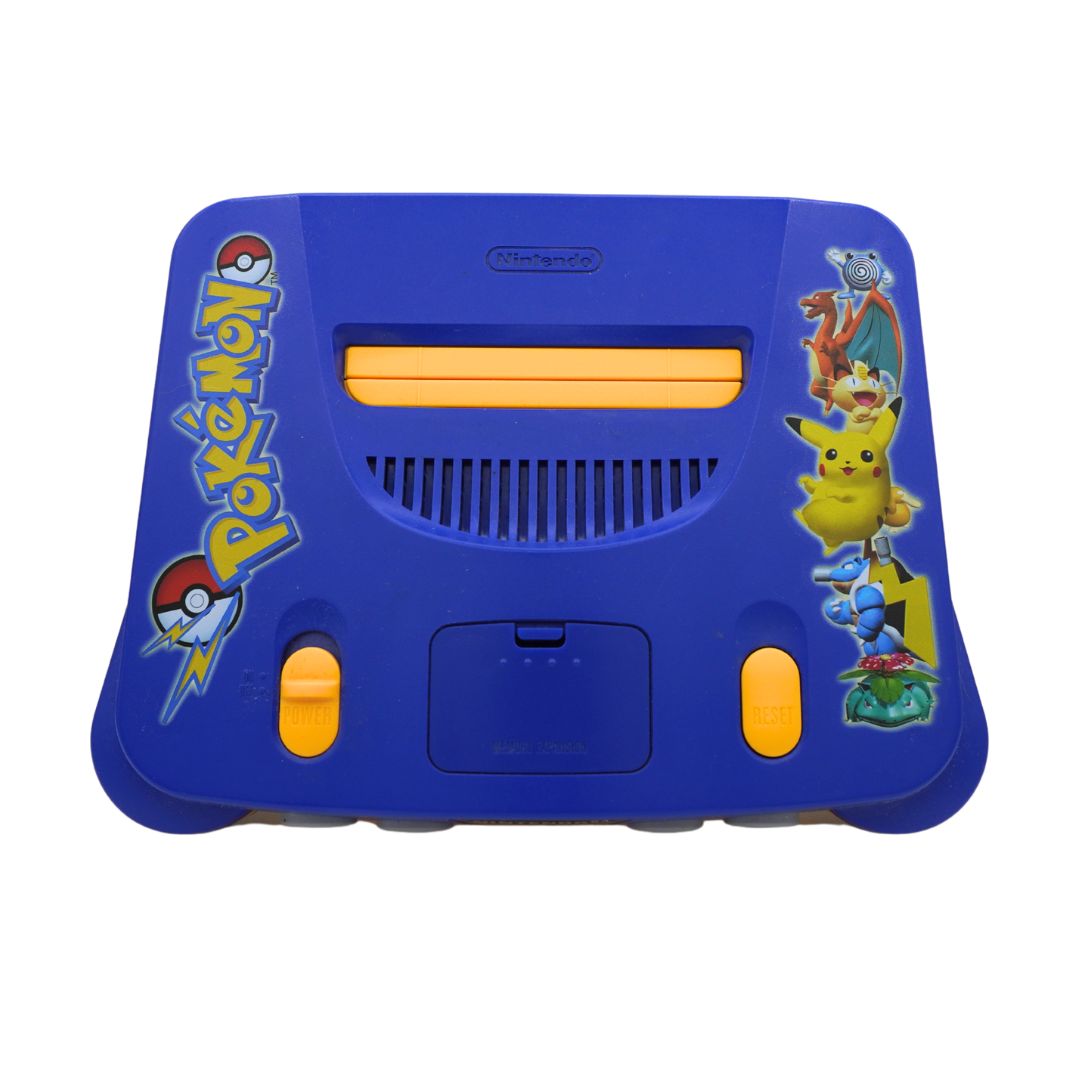 Top down image of a blue and yellow Pokemaniac N64
