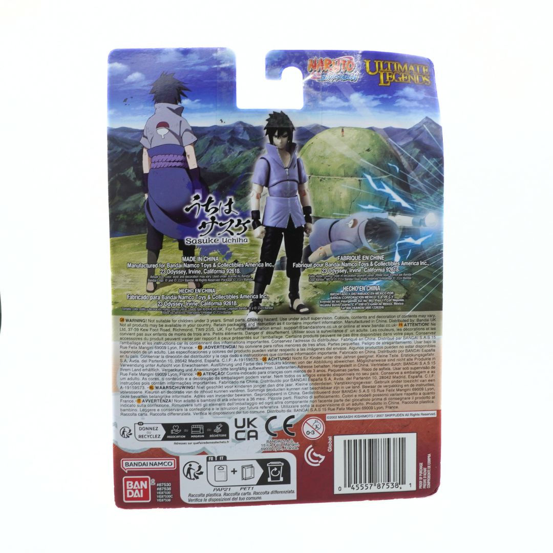 Action figure packaging with character illustration and branding on a white background