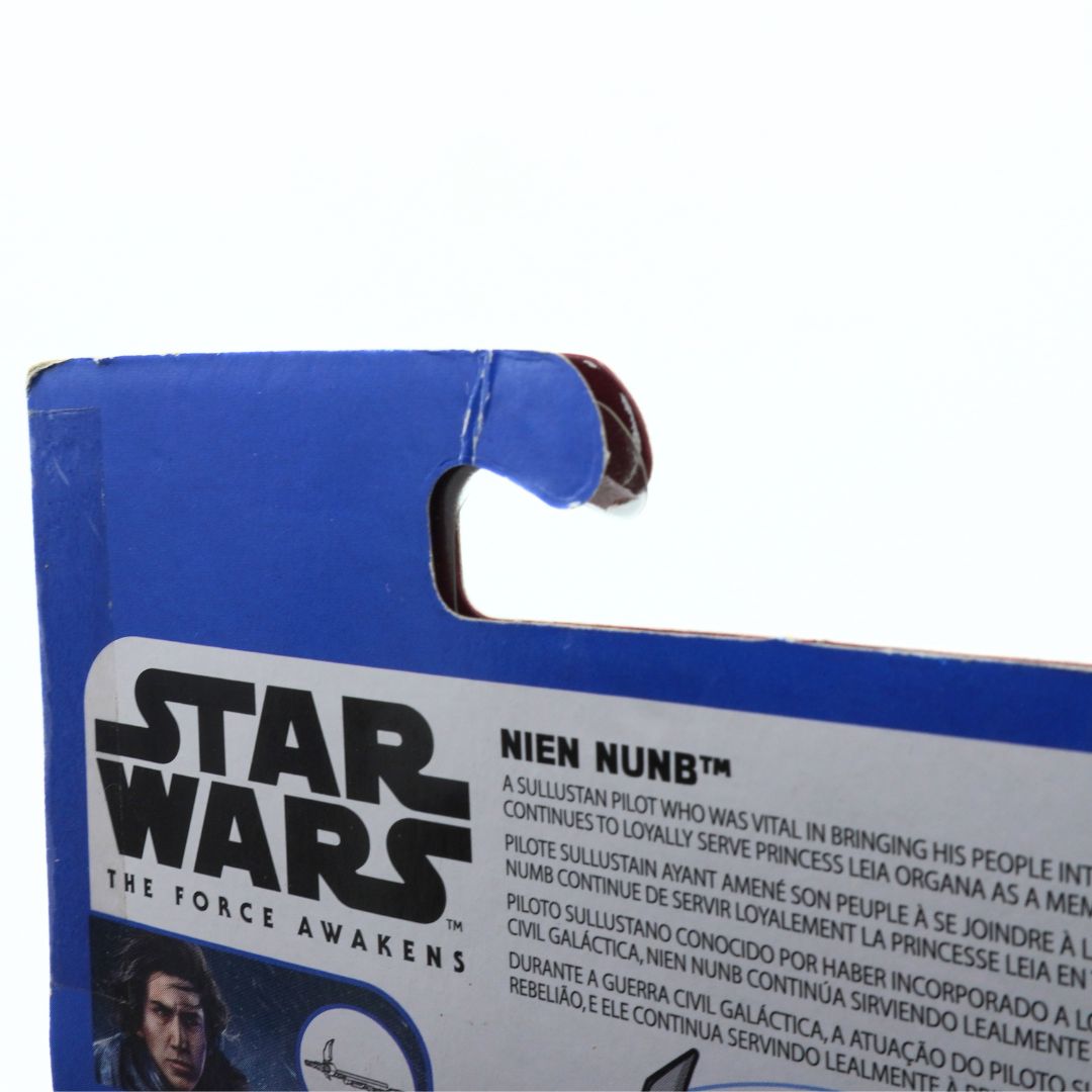 Star Wars toy figure packaging with blue and white label