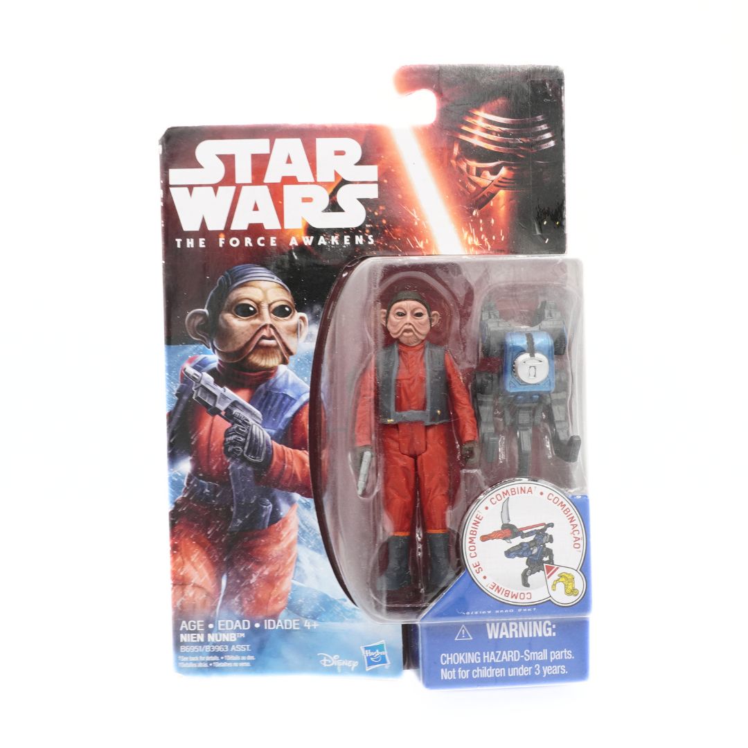 Star Wars action figure in packaging with character illustration on a white background