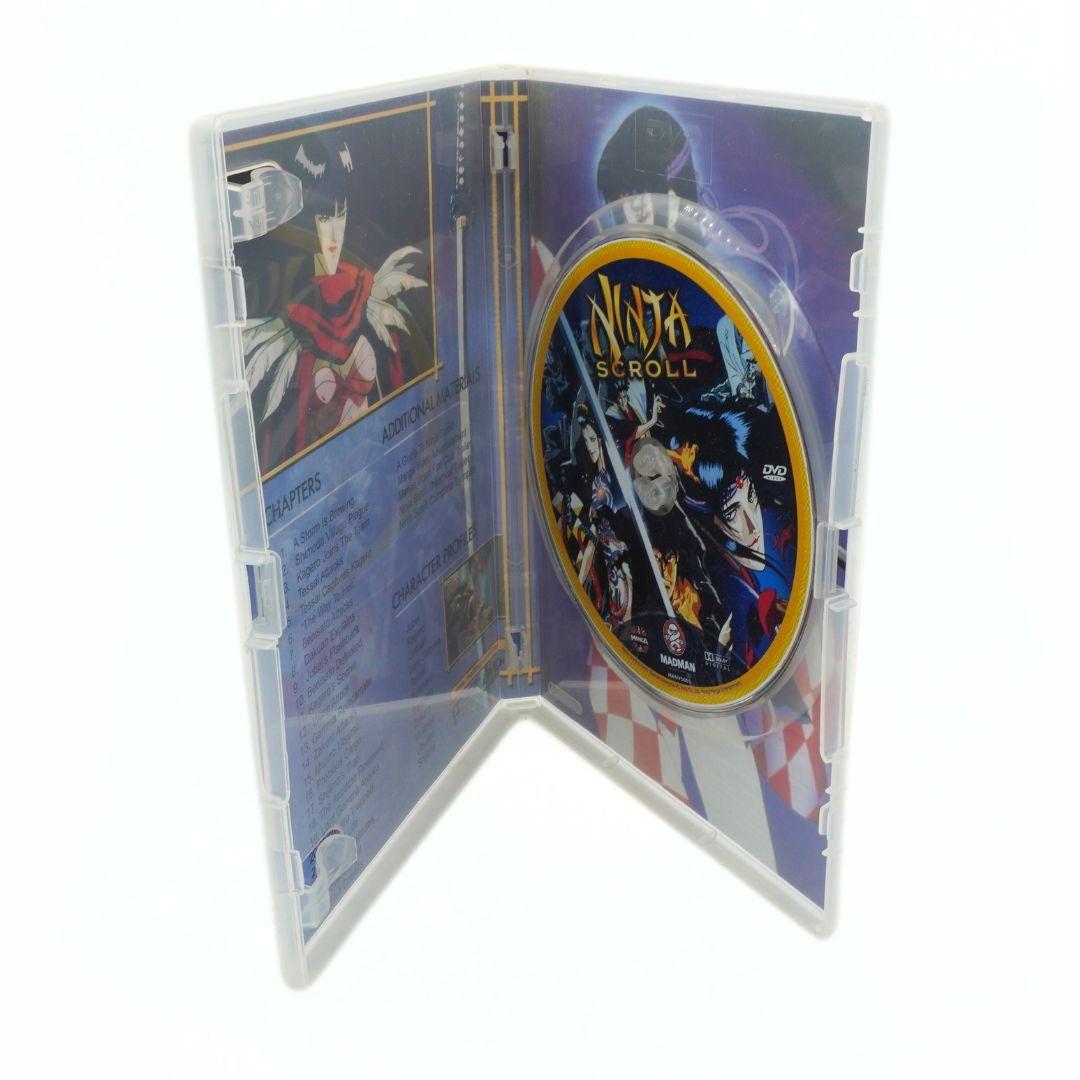 Ninja Scroll DVD case with character illustration on a white background