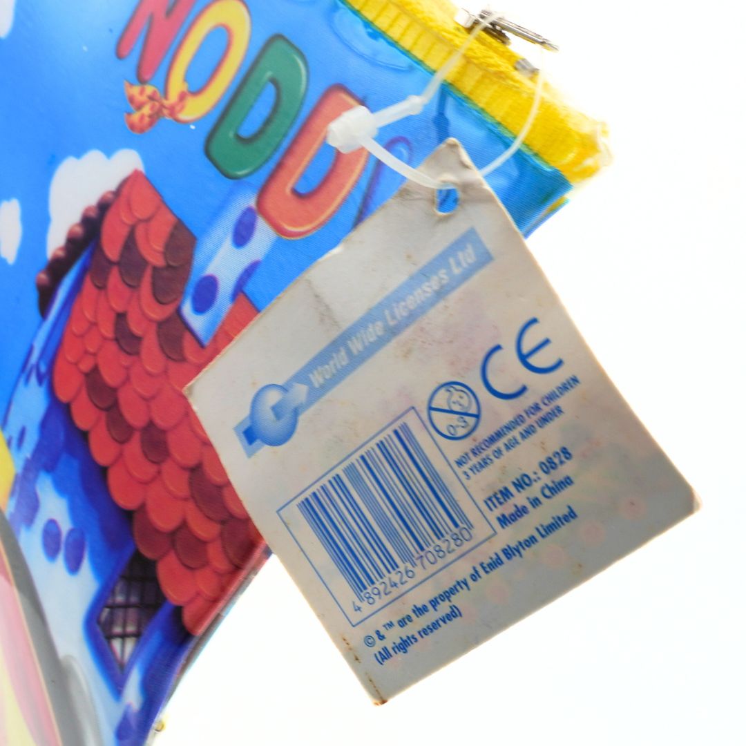 Colorful packaging of a snack with a visible CE label on a white background