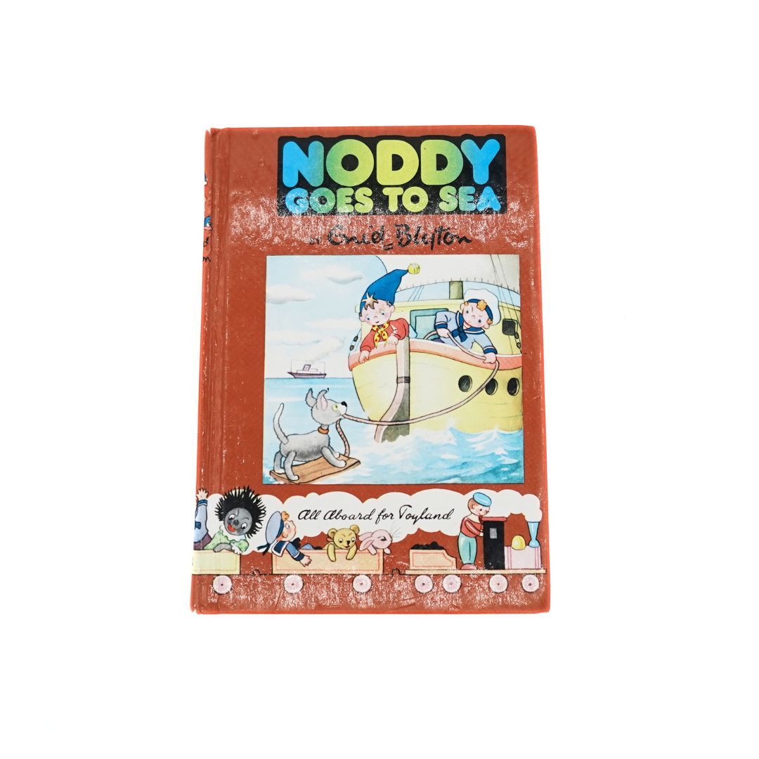 Front cover of the Noddy Goes to Sea Enid Blyton hardcover book