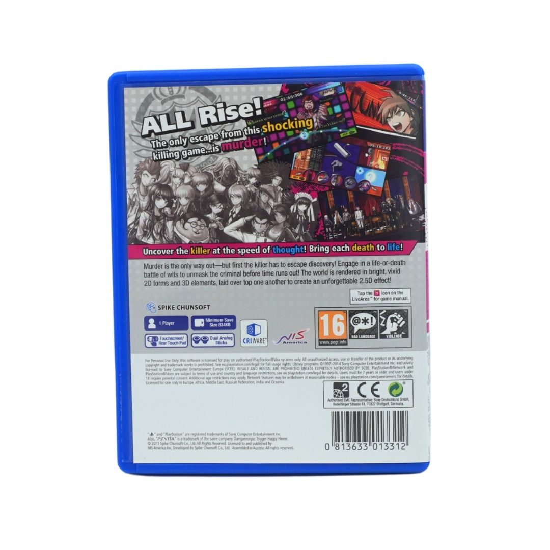 The back cover of a blue plastic game case for the video game 'All Rise!' on a plain white background.