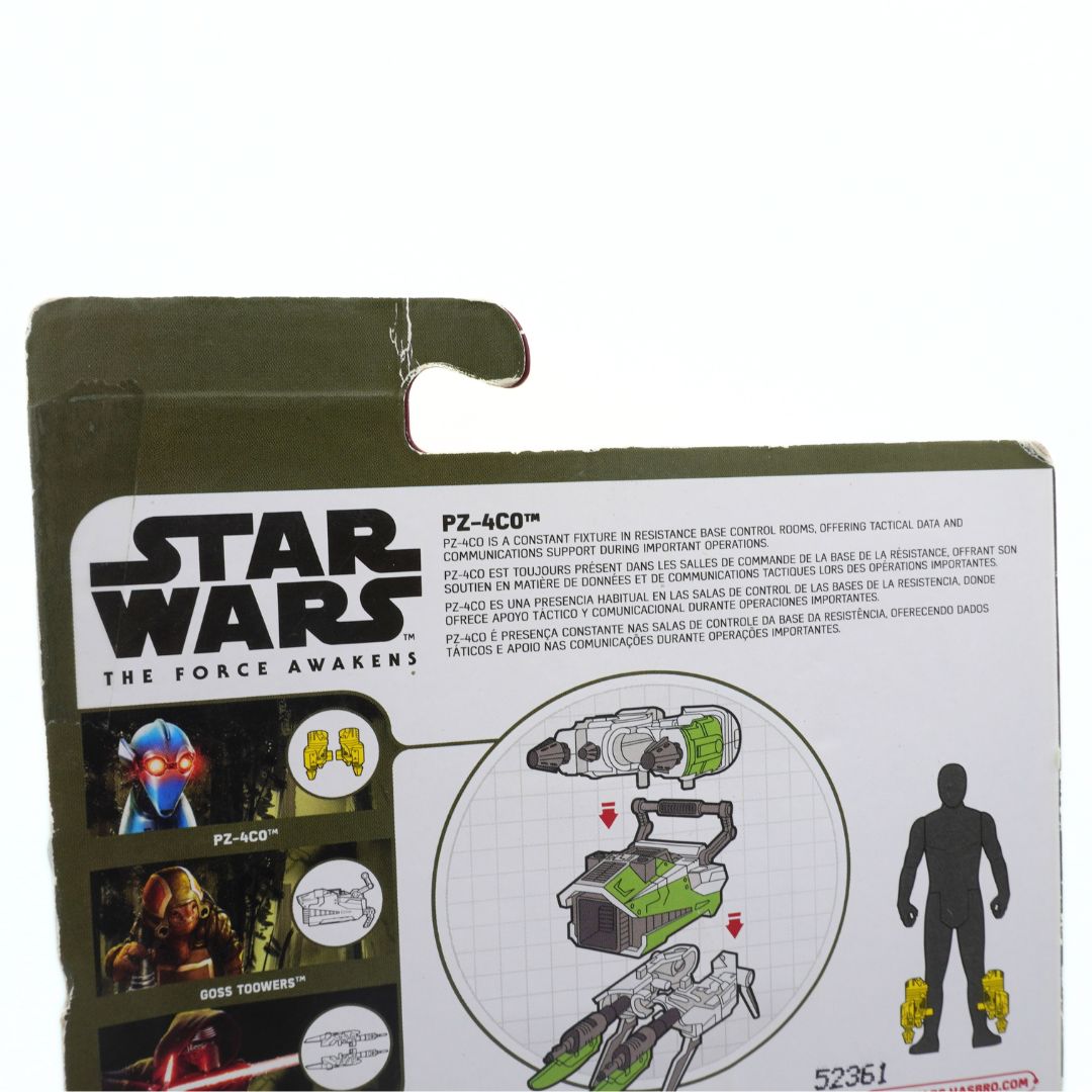 Star Wars toy packaging with character illustrations and branding