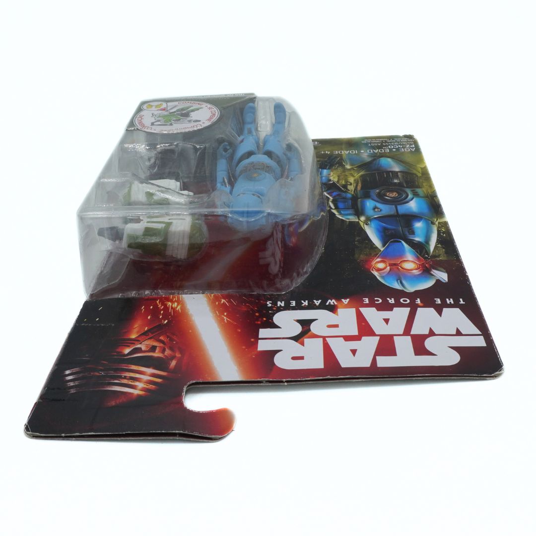 Star Wars toy figure in packaging on a white background