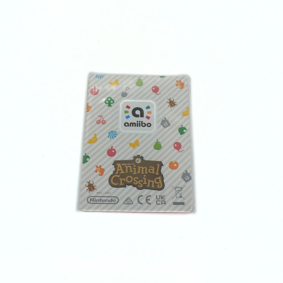 Nintendo amiibo card packaging with 'Animal Crossing' design on a white background