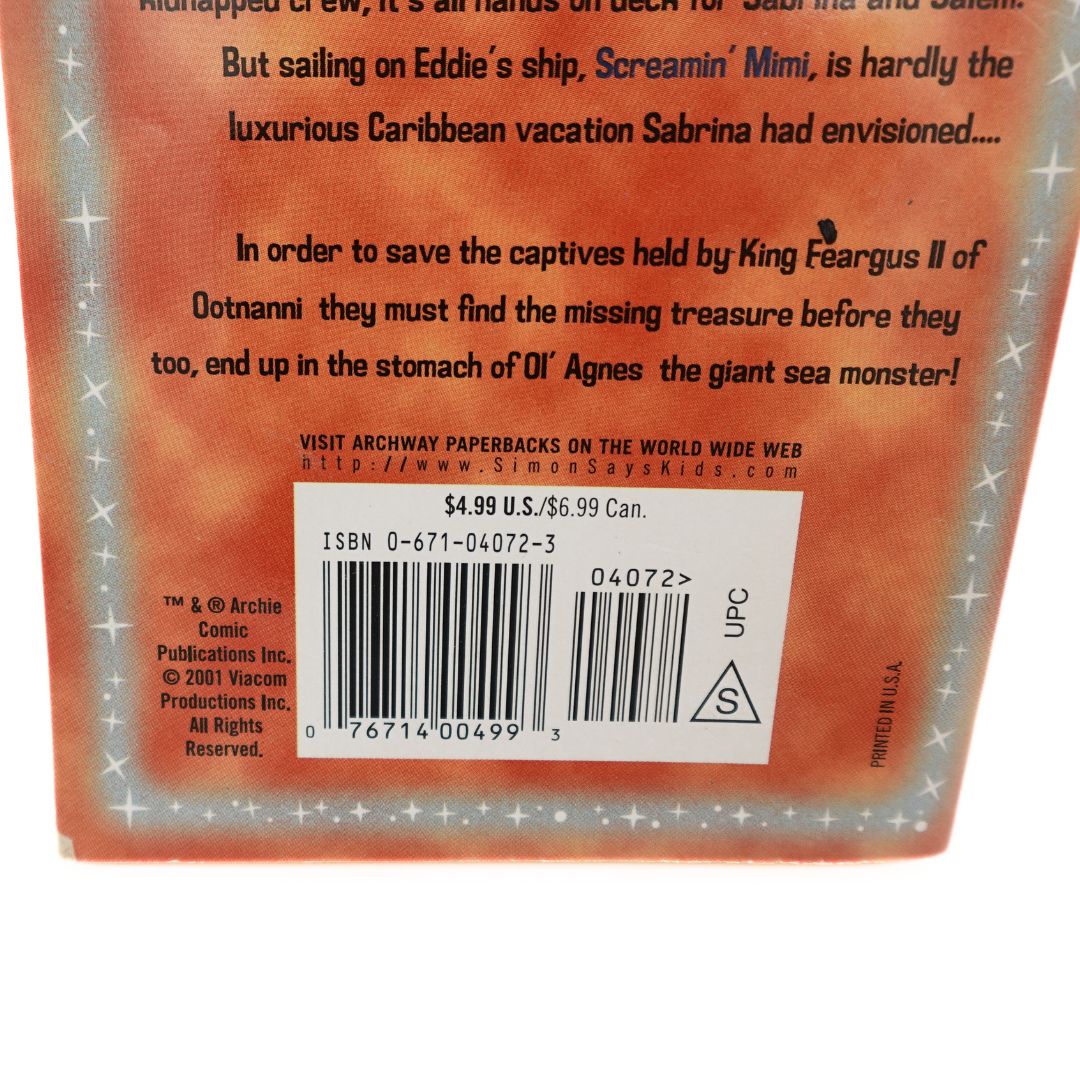 Barcode on the back cover of the Sabrina the Teenage Witch Pirate Pandemonium book