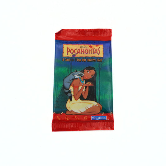 Pocahontas trading card pack with character illustration on a white background