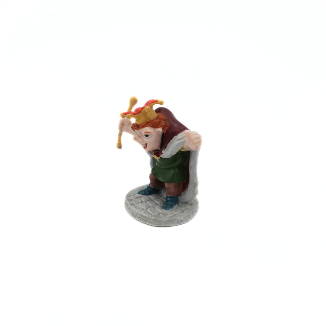 Photo of an opened 5cm Hunchback of Notre Dame figurine of Quasimodo in his King of Fools outfit