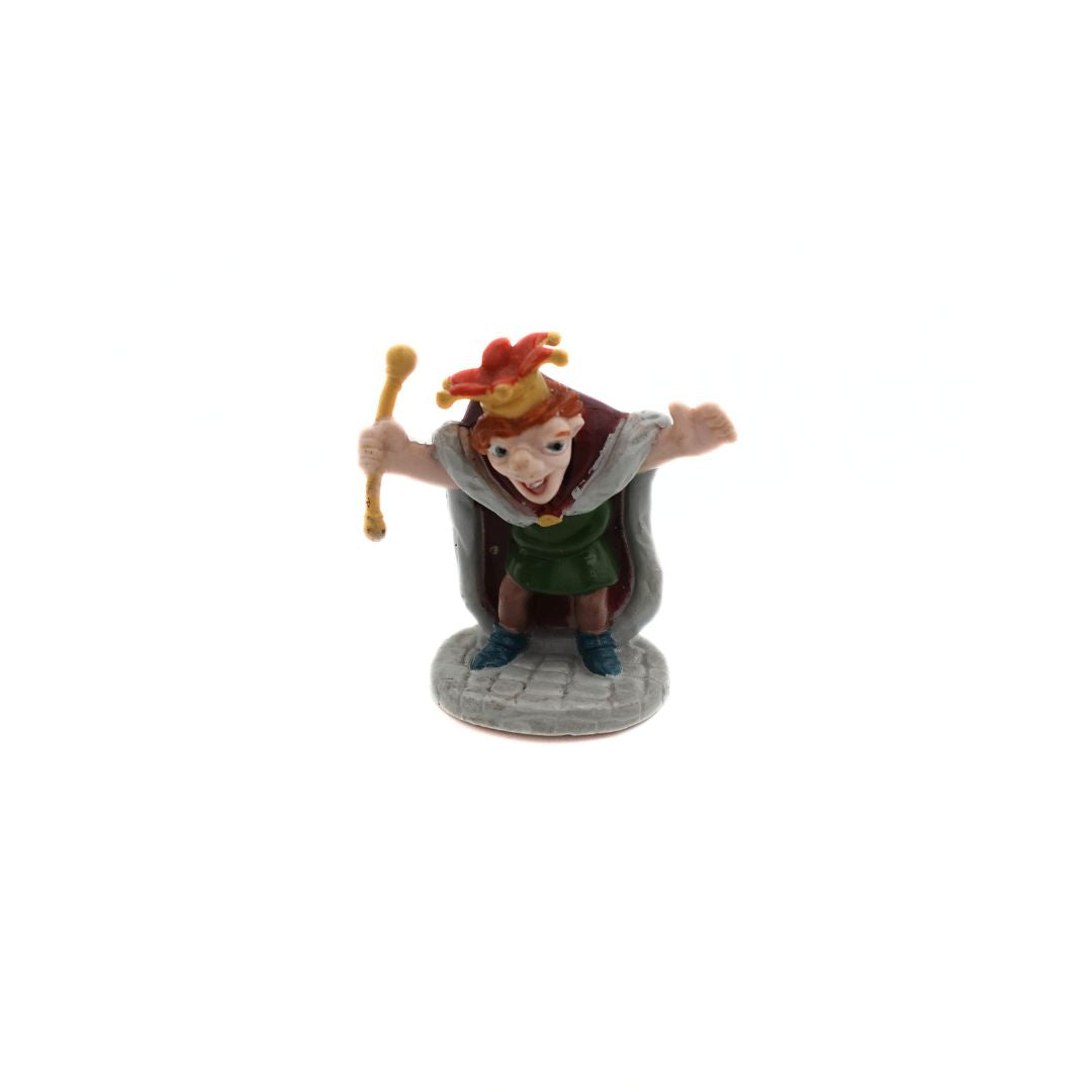 Photo of an opened 5cm Hunchback of Notre Dame figurine of Quasimodo in his King of Fools outfit