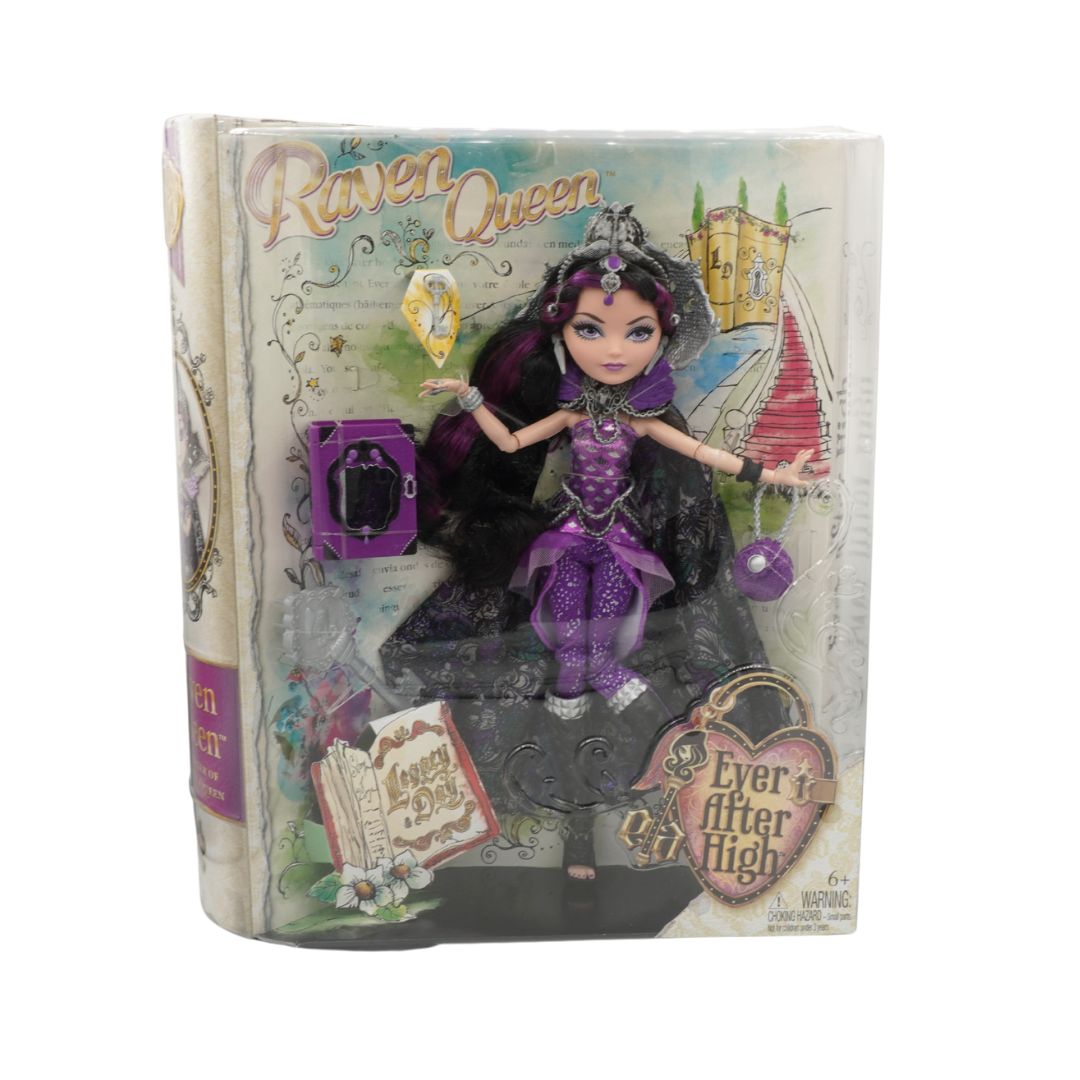 Raven Queen doll from Ever After High in packaging on a white background